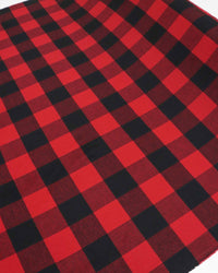Tecido Flanela Mista Macro Quadriculado Preto e Vermelho