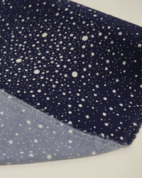 Tecido Viscose Italiano Constelação Branco e Azul Marinho