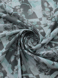 Tecido Linho Misto Floral e Colagens