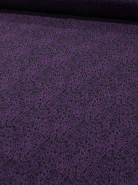 Tecido Linho Misto Ramos Roxo e Preto