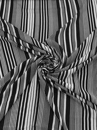 Tecido Viscose Listrado Preto e Creme