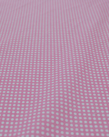 Tecido Tricoline Mista Poá Rosa e Branco
