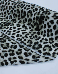 Tecido Crepe Bubble com Elastano Animal Print Cinza
