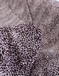 Tecido Crepe Bubble com Elastano Animal Print Marsala