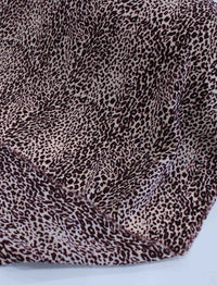 Tecido Crepe Bubble com Elastano Animal Print Marsala