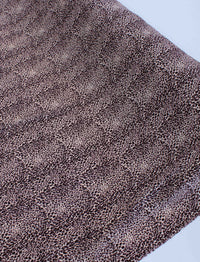 Tecido Crepe Bubble com Elastano Animal Print Marsala