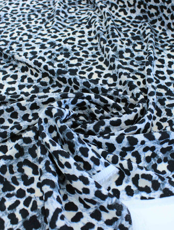Tecido Crepe Bubble com Elastano Animal Print Clássico