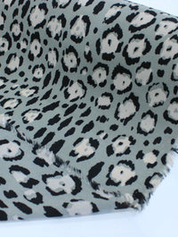 Tecido Crepe Bubble com Elastano Animal Print Tons de Cinza