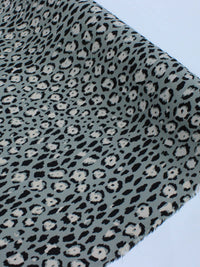 Tecido Crepe Bubble com Elastano Animal Print Tons de Cinza