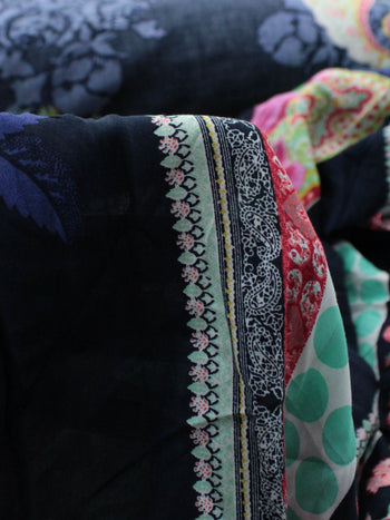 Tecido Viscose Estampa Lenços Coloridos