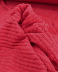 Tecido Veludo Cotelê Jumbo Vermelho Rubi
