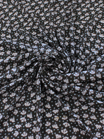 Tecido Cambraia de Viscose Micro Floral Preto