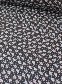 Tecido Cambraia de Viscose Micro Floral Preto