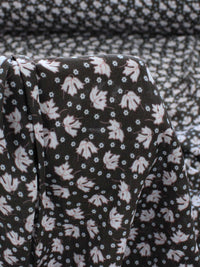 Tecido Cambraia de Viscose Micro Floral Preto