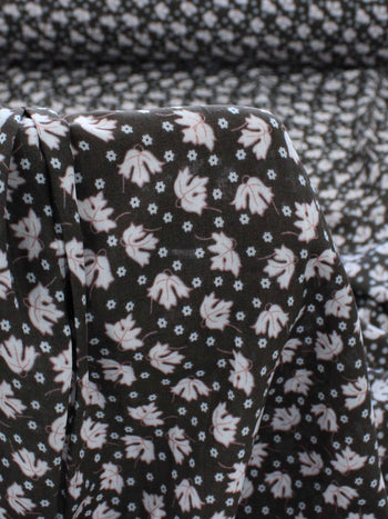 Tecido Cambraia de Viscose Micro Floral Preto
