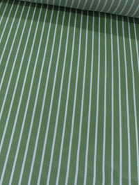 Tecido Viscose Mista Grossa Maquinetada Listras Verde Menta