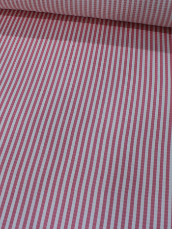 Tecido Viscose Maquinetada Listras Rosa