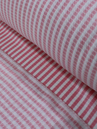 Tecido Viscose Maquinetada Listras Rosa