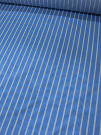 Tecido Tricoline Mista Azul Claro e Branco