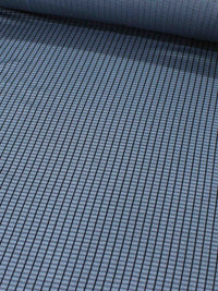 Tecido Viscose Mista Maquinetada Micro Xadrez Preto e Cinza