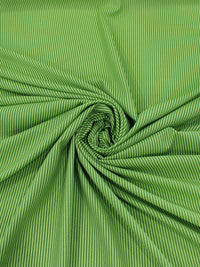 Tecido Viscose Mista Maquinetada Micro Listras Tons de Verde