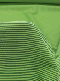 Tecido Viscose Mista Maquinetada Micro Listras Tons de Verde