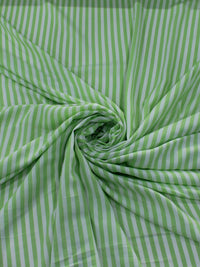Tecido Viscose Listras Verde Claro e Branco