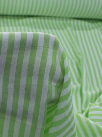 Tecido Viscose Listras Verde Claro e Branco