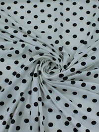 Tecido Crepe de Viscose Poá Preto e Branco