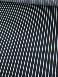 Tecido Tricoline Mista Maquinetada Branco e Preto