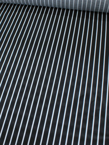 Tecido Tricoline Mista Maquinetada Branco e Preto
