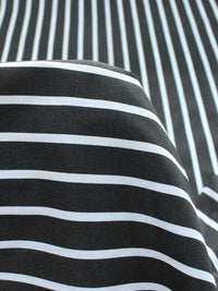 Tecido Tricoline Mista Maquinetada Branco e Preto