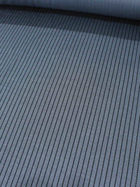Tecido Viscose Mista Maquinetada Micro Listras Preto e Cinza