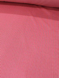 Tecido Viscose Mista Maquinetada Micro Listras Tons de Rosa