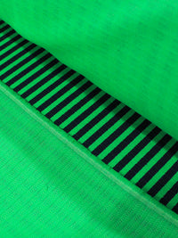 Tecido Linho Misto de Algodão Listras Verde Bandeira e Preto