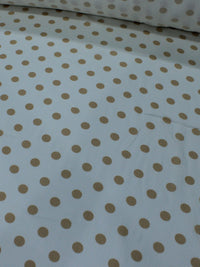 Tecido Crepe de Viscose Poá Nude e Bege