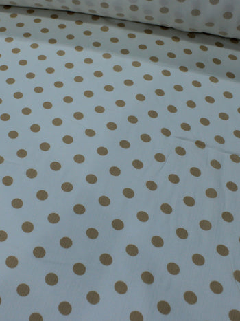Tecido Crepe de Viscose Poá Nude e Bege