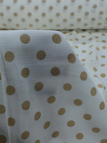 Tecido Crepe de Viscose Poá Nude e Bege