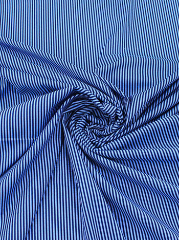 Tecido Tricoline Mista Maquinetada Azul Marinho e Azul