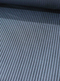 Tecido Viscose Mista Listras e Trama Cinza e Preto