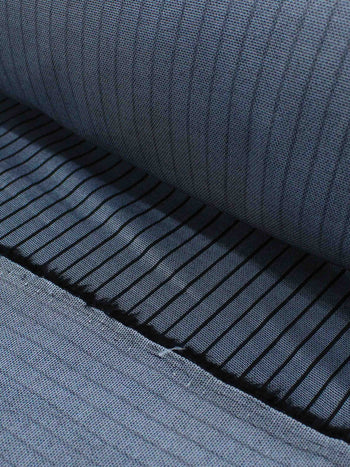 Tecido Viscose Mista Listras e Trama Cinza e Preto