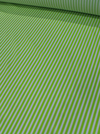Tecido Viscose Mista com Elastano Listras Verde e Branco