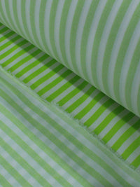 Tecido Viscose Mista com Elastano Listras Verde e Branco