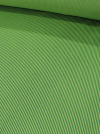 Tecido Viscose Mista Maquinetada Micro Listras Tons de Verde