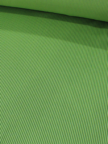 Tecido Viscose Mista Maquinetada Micro Listras Tons de Verde