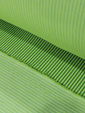 Tecido Viscose Mista Maquinetada Micro Listras Tons de Verde