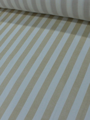 Tecido Viscose Listras Nude e Branco