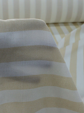 Tecido Viscose Listras Nude e Branco