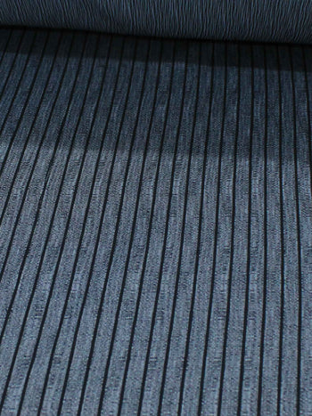 Tecido Viscose Mista Maquinetada Listras Cinza e Preto