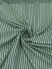Tecido Viscose Mista Casca de Árvore Listra Verde Oliva e Branco